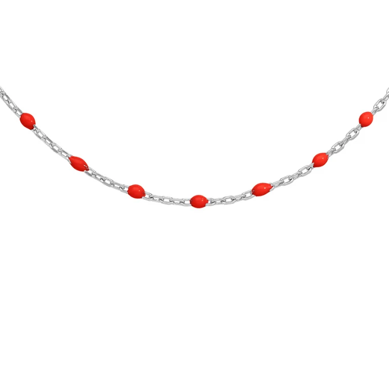 Collier olives coloris rouge – Argent 925 rhodié | Azuline
