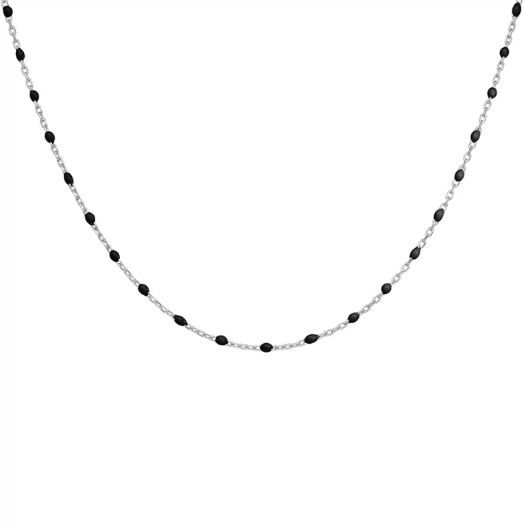 Collier olives coloris noir – Argent 925 rhodié | Azuline