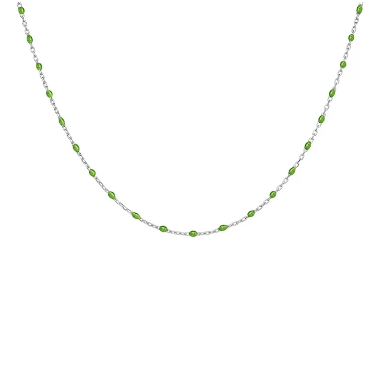 Collier olives coloris vert – Argent 925 rhodié | Azuline
