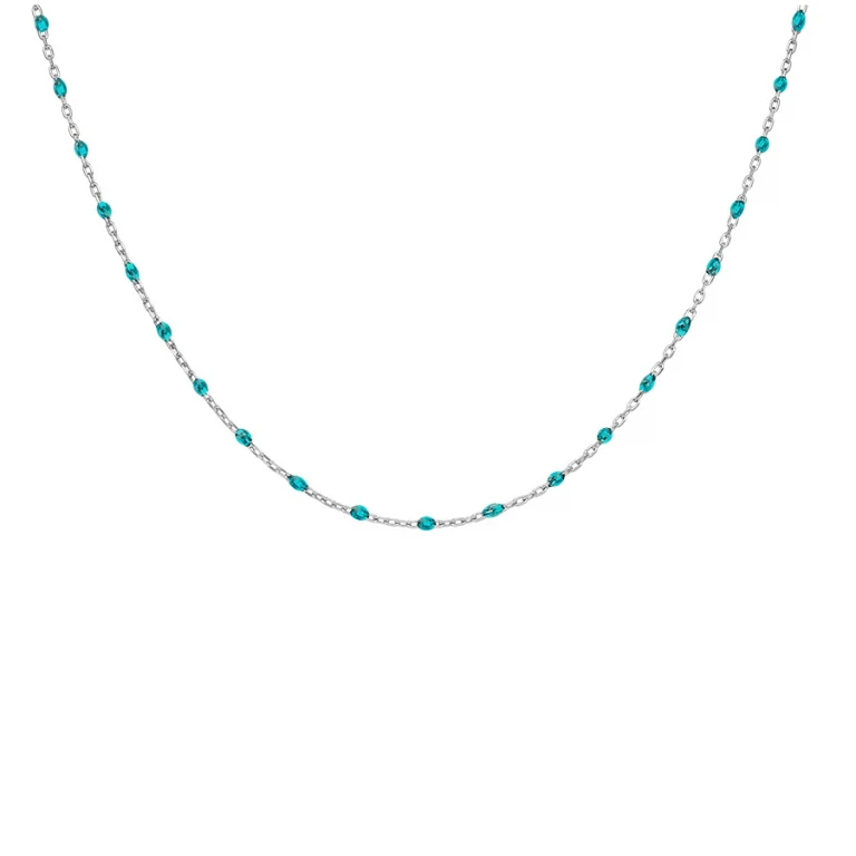 Collier olives coloris bleu ciel – Argent 925 rhodié | Azuline