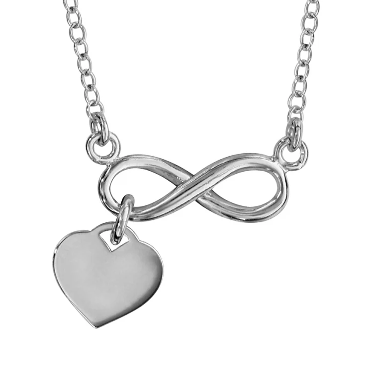 Collier infini pampille – Argent 925 rhodié | Azuline