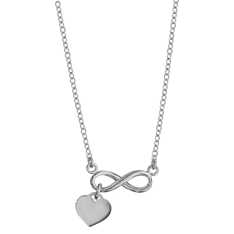 Collier infini pampille – Argent 925 rhodié | Azuline