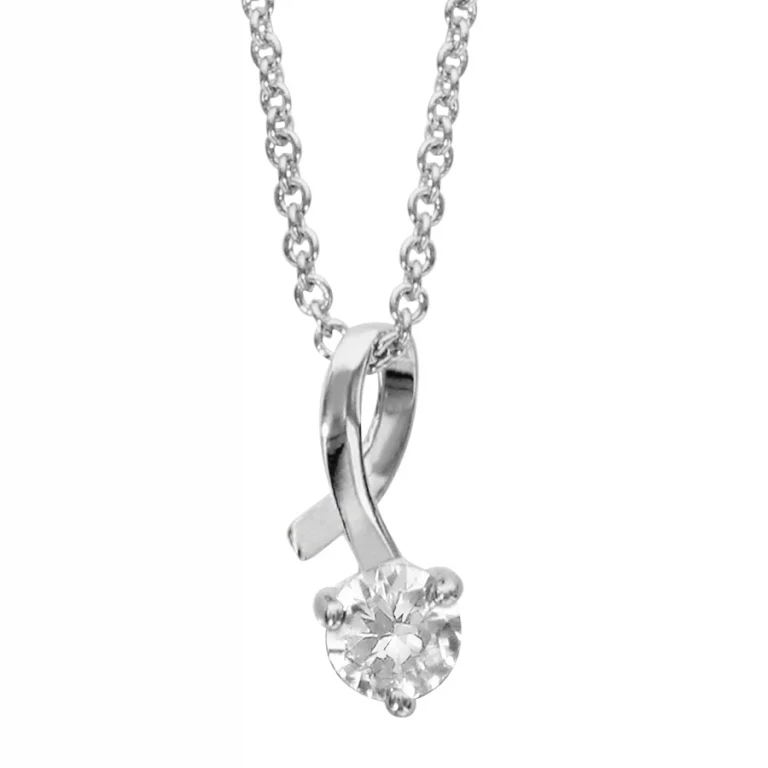 Collier sertissage – Argent 925 rhodié | Azuline