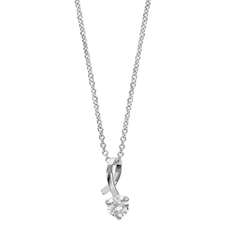 Collier sertissage – Argent 925 rhodié | Azuline