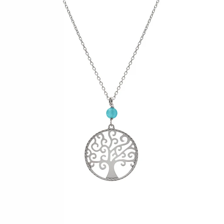 Collier cercle à jade vert clair véritable – Argent 925 rhodié | Azuline