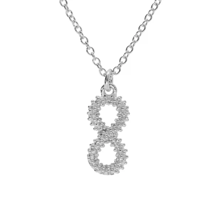 Collier infini perlé – Argent 925 rhodié | Azuline