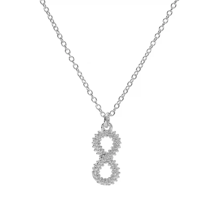 Collier infini perlé – Argent 925 rhodié | Azuline