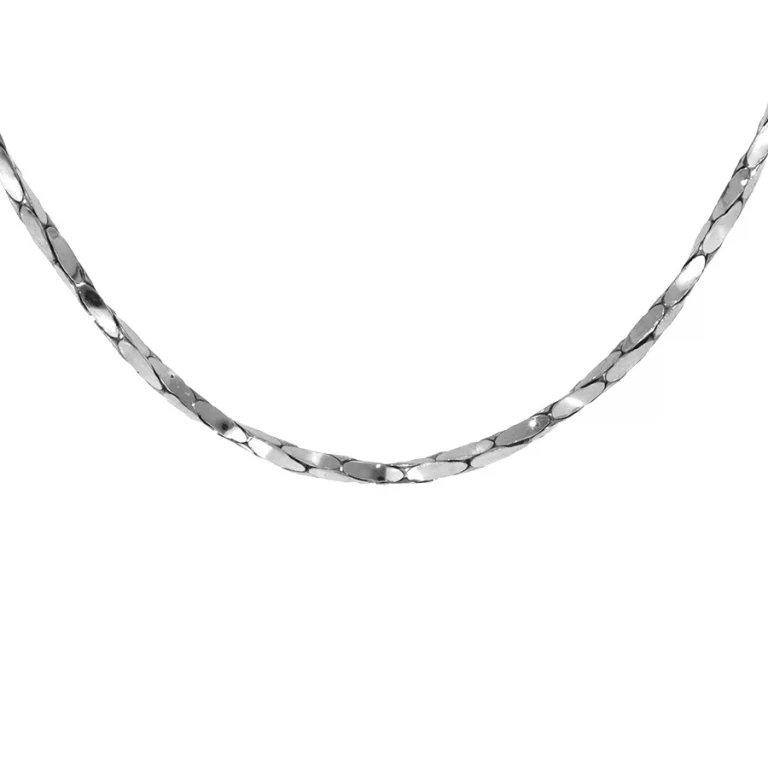 Collier torsadé diamanté moyen 45 cm – Argent 925 rhodié | Azuline