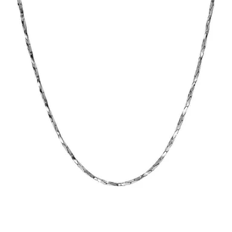 Collier torsadé diamanté moyen 45 cm – Argent 925 rhodié | Azuline