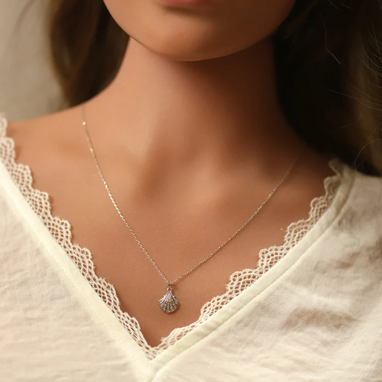 Collier coquille – Argent 925 rhodié | Azuline