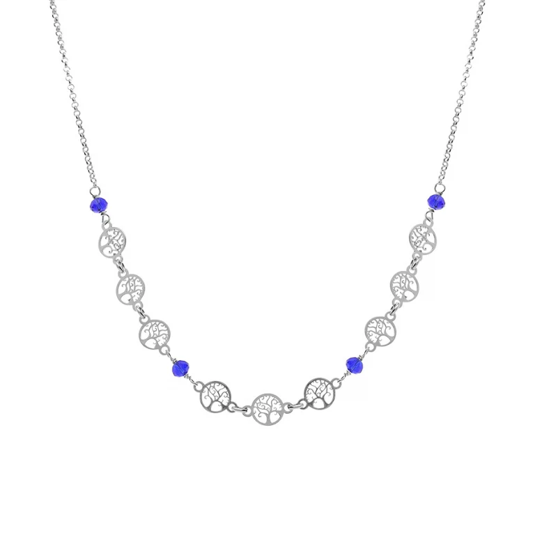 Collier motifs arbre de vie – Argent 925 rhodié | Azuline
