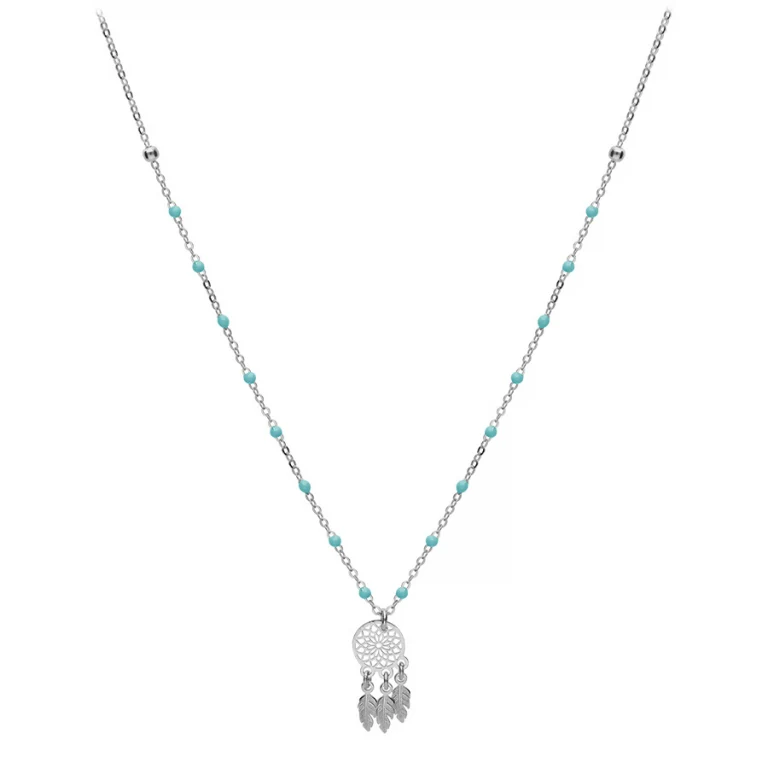 Collier attrape rêve en résine à boules petit modèle – Argent 925 rhodié | Azuline