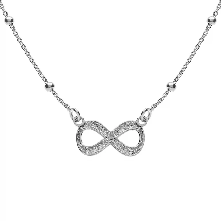 Collier infini à boules – Argent 925 rhodié | Azuline