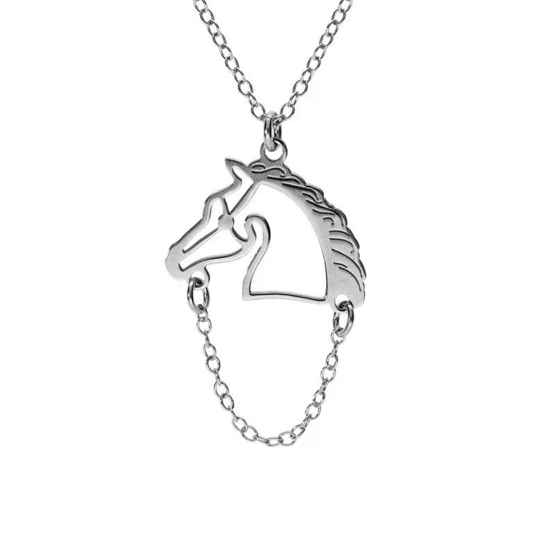 Collier tête de cheval – Argent 925 rhodié | Azuline