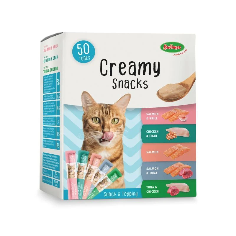 BUBIMEX CREAMY SNACK LIQUIDO GATO 50 TUBOS