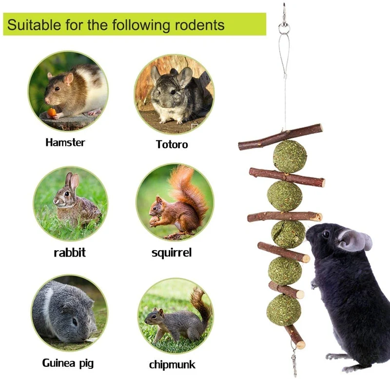 Juguetes para masticar los dientes, palitos de manzana orgánicas naturales para conejos, chinchillas, cobayas, hámsters masticando jugando mejorar la salud dental
