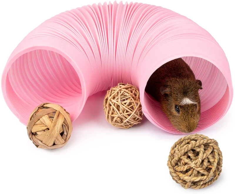 Niteangel Fun Tunnel - Juego de 3 pelotas para cobayas, chinchillas, ratas y conejos enanos