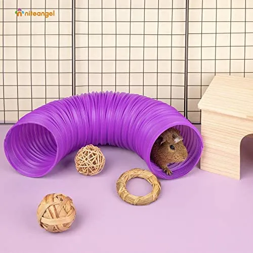 Niteangel Fun Tunnel - Juego de 3 pelotas para cobayas, chinchillas, ratas y conejos enanos
