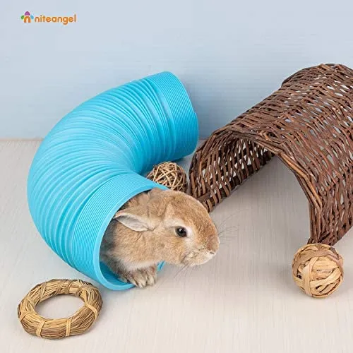 Niteangel Fun Tunnel - Juego de 3 pelotas para cobayas, chinchillas, ratas y conejos enanos