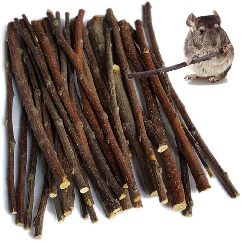 Sharllen palitos de manzana para masticar mascotas, conejos, chinchilla y cobayas