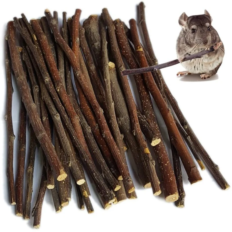Sharllen palitos de manzana para masticar mascotas, conejos, chinchilla y cobayas