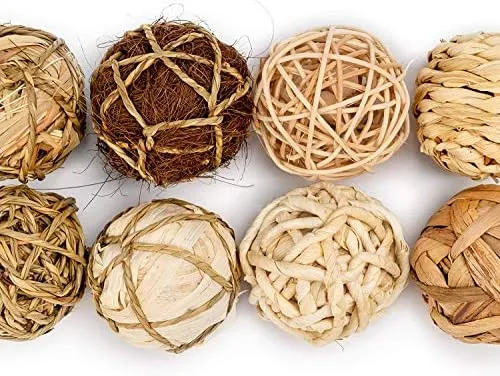 andwe - Pelotas de juguete para masticar juguetes para conejos, cobayas, conejos, conejos, chinchilla, conejito Degus, accesorios de entretenimiento para mascotas