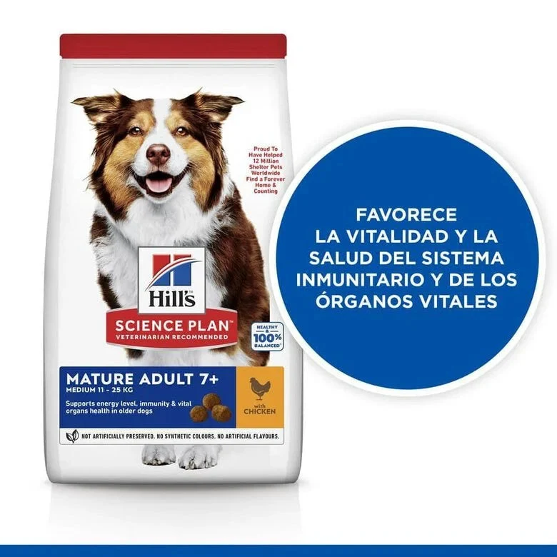 Hill's Science Plan Mature Adult 7+ Medium Pollo Pienso para Perros