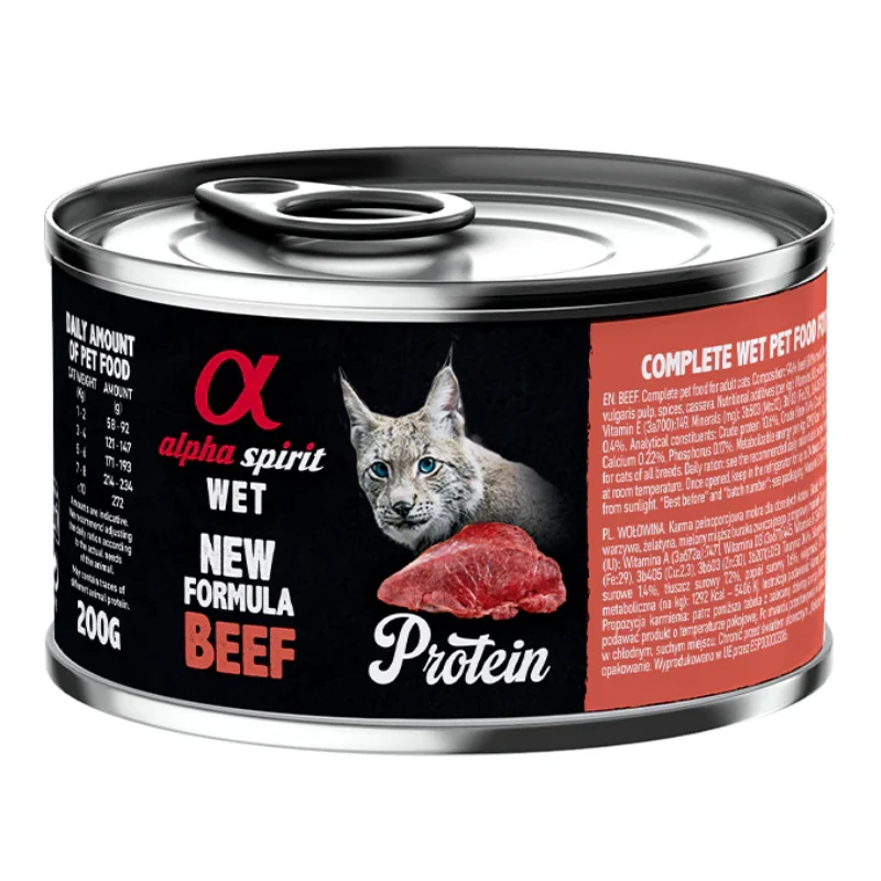 ALPHA SPIRIT GATOS HUMEDO LATA TERNERA 6X200 GR