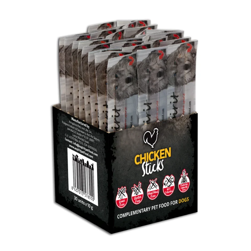 ALPHA SPIRIT PERROS BARRITAS INDIVIDUALES POLLO 30 UNIDADES