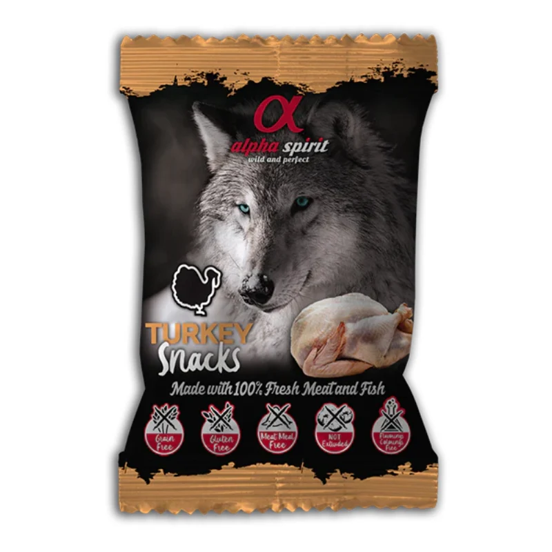 ALPHA SPIRIT PERROS SNACK DE PAVO 24X50 GR