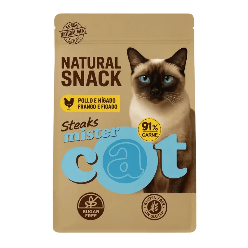 Mister Cat Snack Natural Steaks para Gatos 35 g