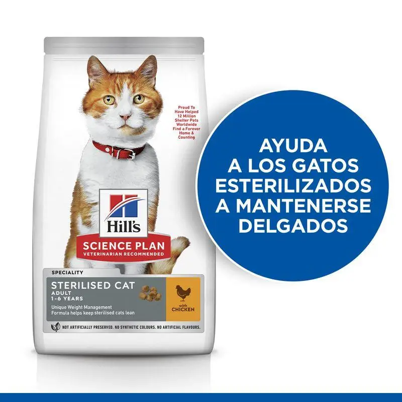 Hill'S Science Plan Young Adult Sterilized Pollo 3 kg Alimento para Gatos