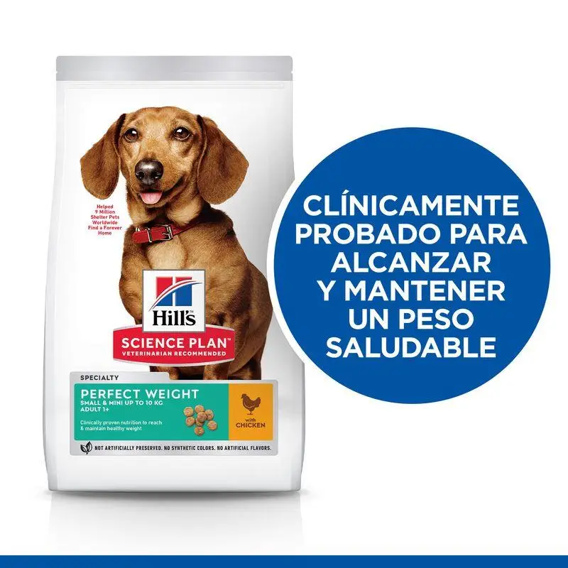 Hill'S Science Plan Perfect Weight Small y Miniature Adult Pollo 1,5 kg Alimento para Perros