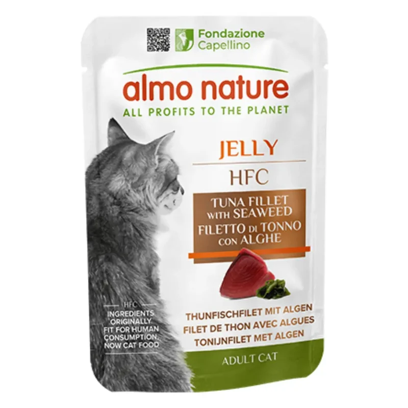 Almo Nature Cat Hfc Pouche 55 g Filete de Atún y Algas Marinas
