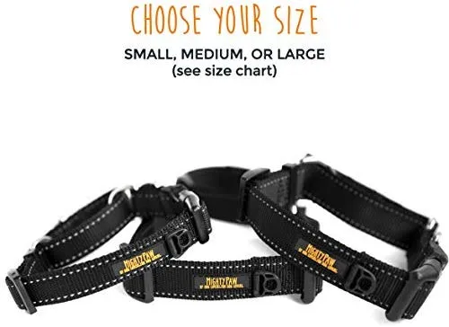 Collar de entrenamiento de nailon Mighty Paw Martingale. Nuestro collar de zapatillas de entrenamiento aprobado limitado. Collar de cincha modificado para una fuerza controlada para un entrenamiento óptimo. Costuras reflectantes para mantener a tu perro s