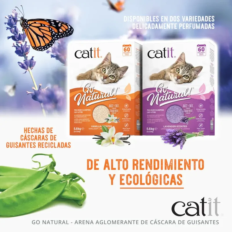 Catit Go Arena Natural Guisante Vainilla 14L 5,6 kg