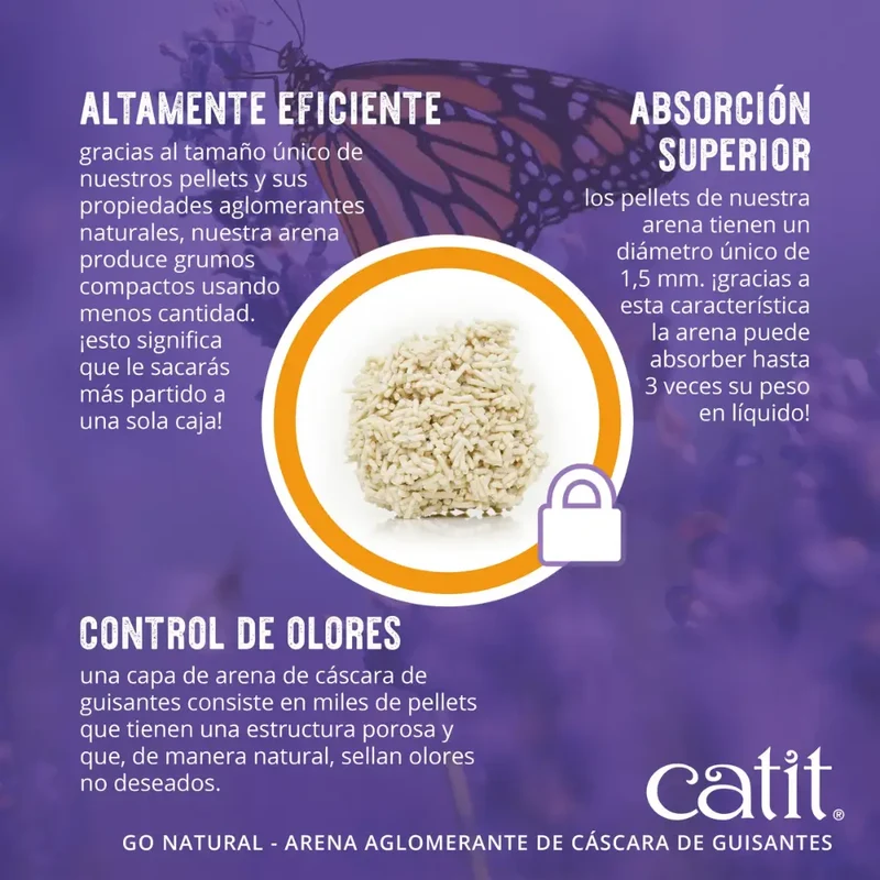 Catit Go Arena Natural Guisante Vainilla 14L 5,6 kg