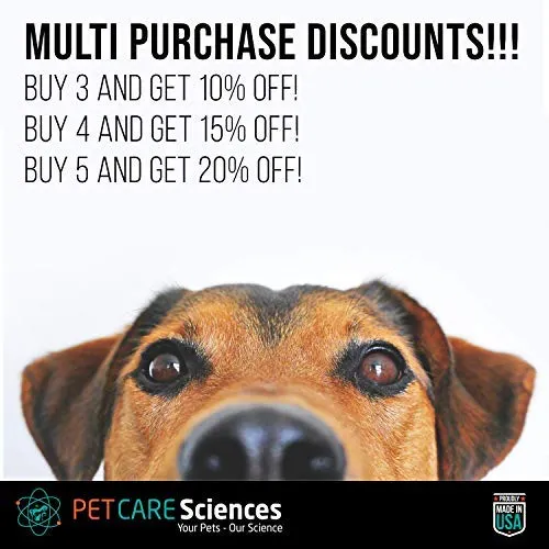 Pet Care Sciences Champú, champú y acondicionador para perros y cachorros de forma natural, fórmula 5 en 1 con coco, aloe y avena, champú para perros sin desgarros para pieles sensibles, fabricado en Estados Unidos