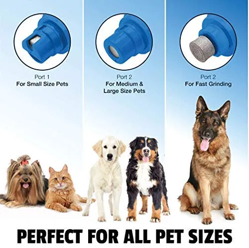 Ruff 'n Ruffus - Molinillo de uñas para gatos y perros, lima de uñas eléctrica para mascotas + 3 bonos gratis | Rueda de molienda, tijeras y bolsa de almacenamiento, silencioso, inalámbrico