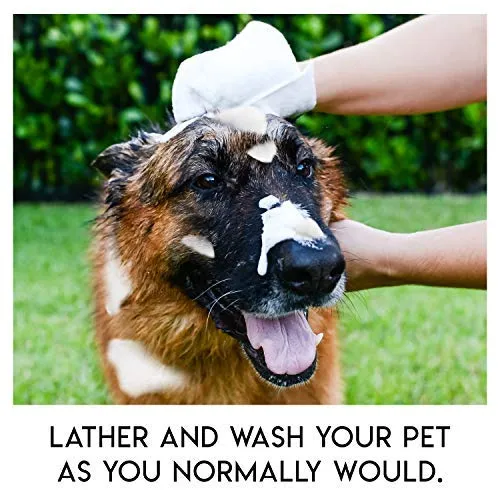 Toallitas para mascotas ScrubbyPet sin enjuague: usa el baño para mascotas, el aseo para mascotas y el lavado de mascotas, fácil de usar, solo para limpiar, secar. Excelente piel sensible. Las toallitas ideales para bañar a tu mascota, perro o gato.