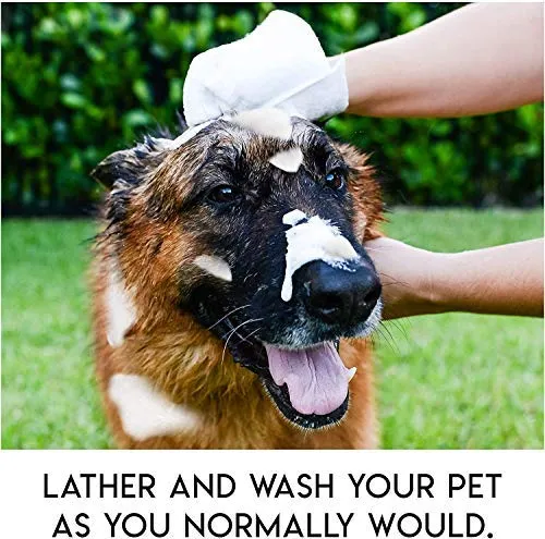 Toallitas para mascotas ScrubbyPet sin enjuague: usa el baño para mascotas, el aseo para mascotas y el lavado de mascotas, fácil de usar, solo para limpiar, secar. Excelente piel sensible. Las toallitas ideales para bañar a tu mascota, perro o gato.