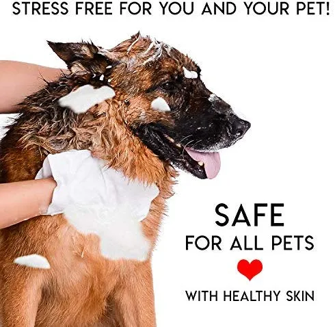 Toallitas para mascotas ScrubbyPet sin enjuague: usa el baño para mascotas, el aseo para mascotas y el lavado de mascotas, fácil de usar, solo para limpiar, secar. Excelente piel sensible. Las toallitas ideales para bañar a tu mascota, perro o gato.