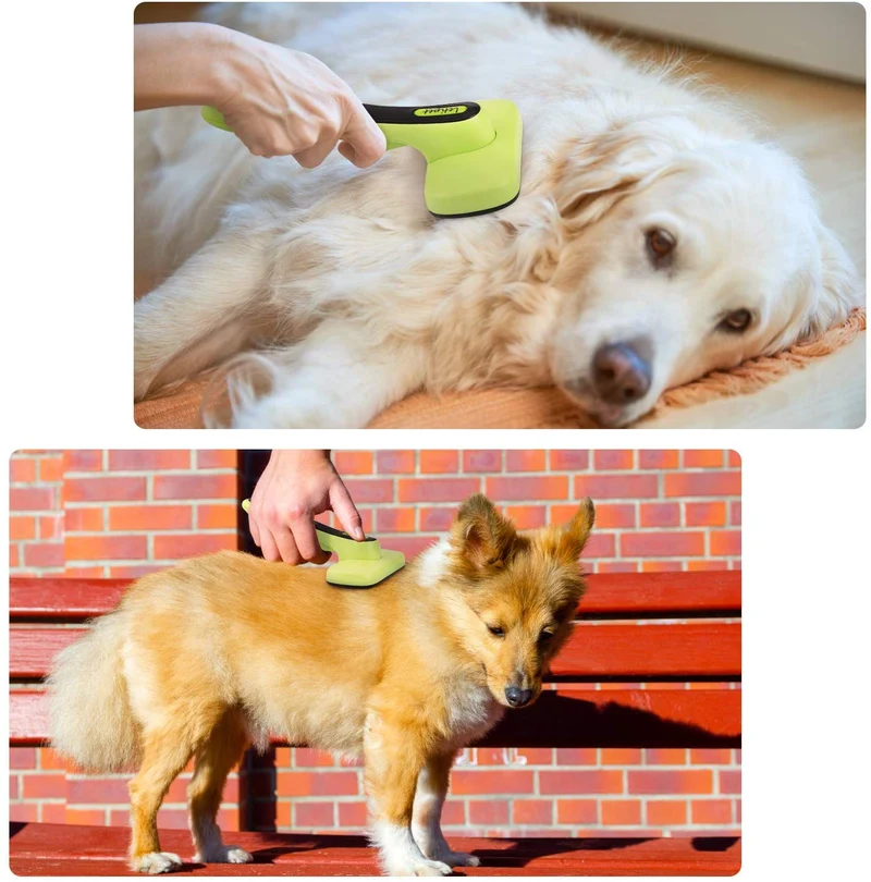 Cepillo para perros y perros, cepillo de limpieza y peine de metal, cepillo profesional para mascotas para perros pequeños, medianos y grandes, gatos y conejos, incluye pelos y mascotas
