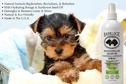 barklogic dejar en acondicionado Spray 16 fl oz | Sin parabenos, sin ftalatos, sin Sulfatos, sin Dea & Peg, hipoalergénico, vegetales