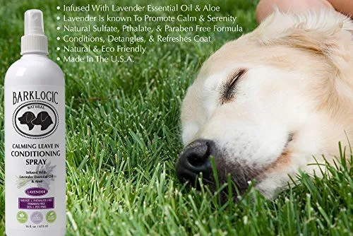 barklogic dejar en acondicionado Spray 16 fl oz | Sin parabenos, sin ftalatos, sin Sulfatos, sin Dea & Peg, hipoalergénico, vegetales