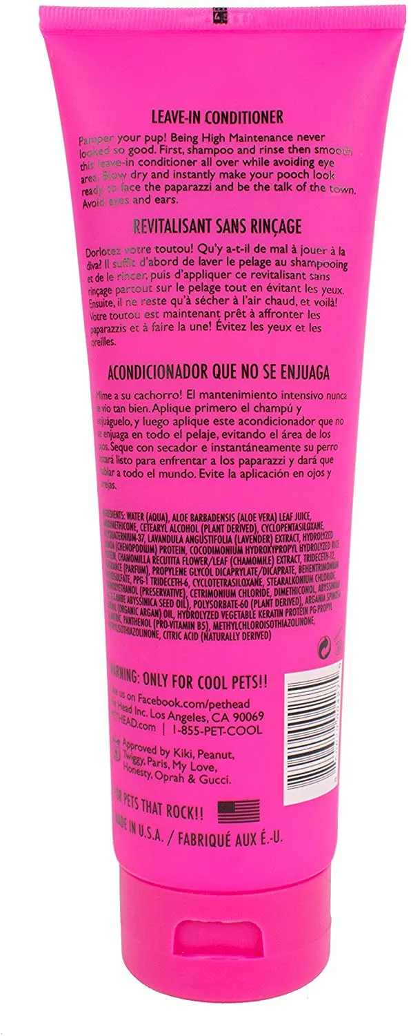 Pet Head Alto mantenimiento Leave-In acondicionado, Rosado