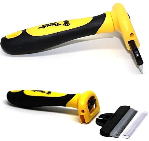 Herramienta para descamaciones profesional y aseo de mascotas, cepillo, D-shedz para razas de perros, gatos con pelo corto o largo, pequeño, mediano y grande, de la marca Thunderpaws