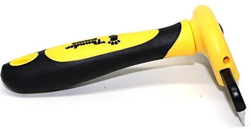 Herramienta para descamaciones profesional y aseo de mascotas, cepillo, D-shedz para razas de perros, gatos con pelo corto o largo, pequeño, mediano y grande, de la marca Thunderpaws