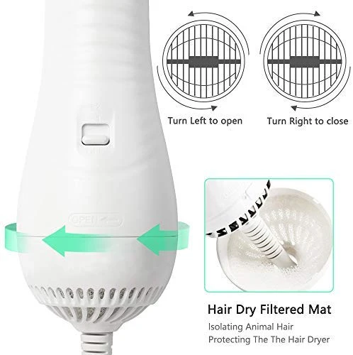 PETRIP Dog Hair Dryer Pet Dryer Professional Grooming Blower Dog Slicker Brush for Large Medium Small Dog Cat
