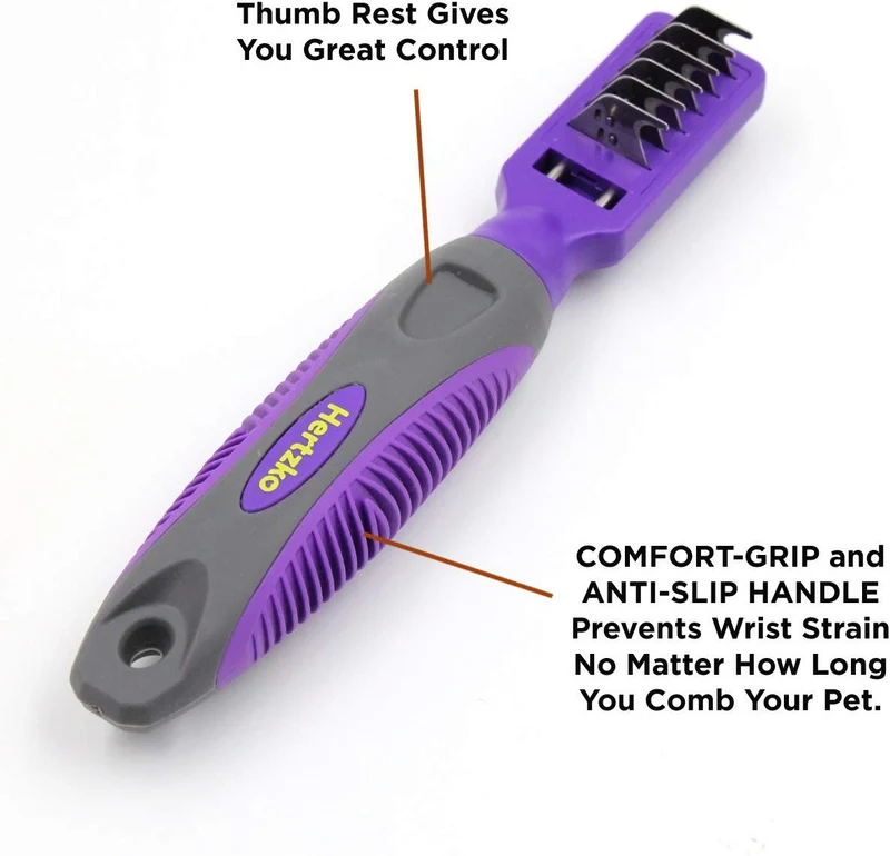 Mat Remover by hertzko – diseñado con Sharp – Trampas y elimina esteras, Nudos, enredos, cazadores o Dead Pequeño Hair – adecuado para perros y gatos